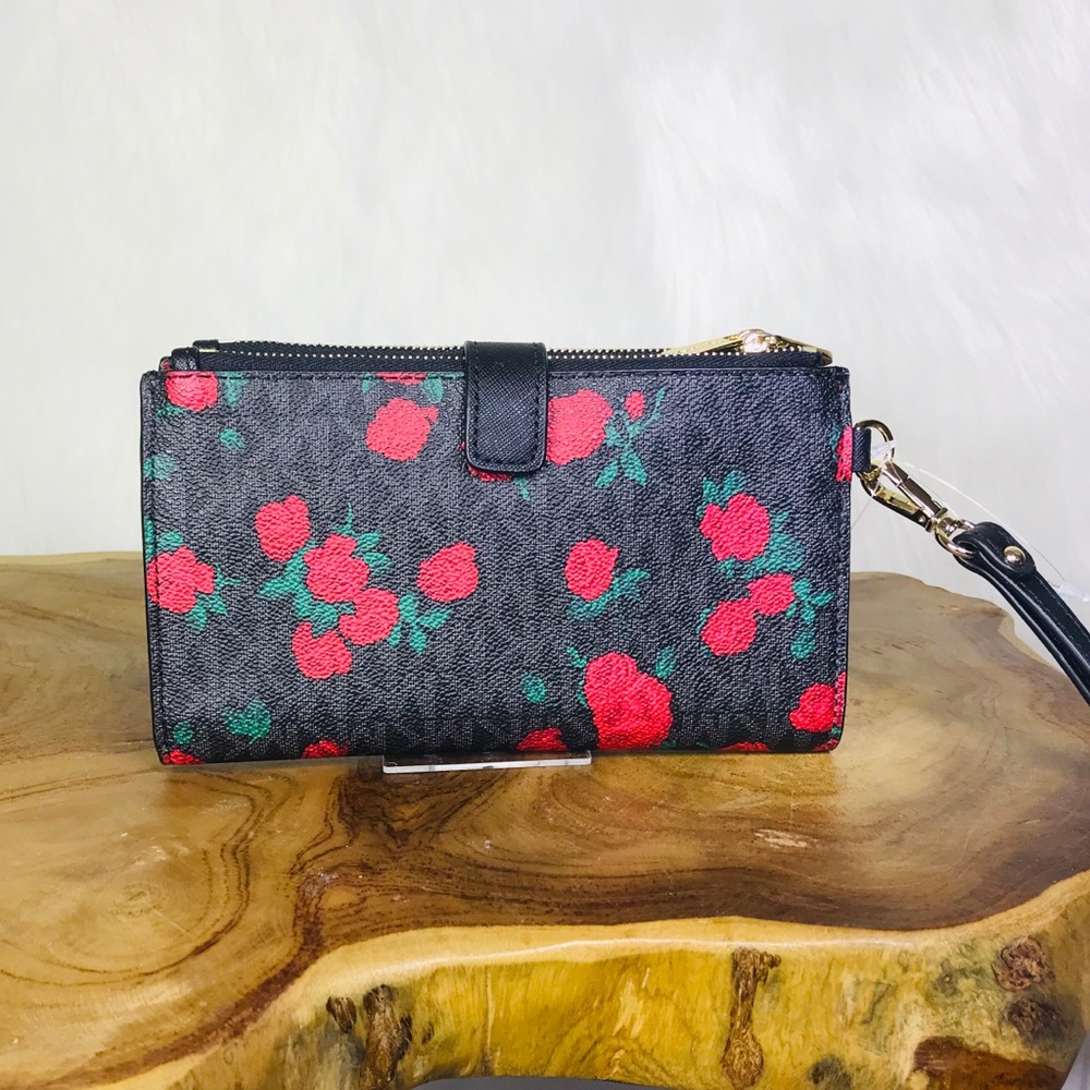 Michael Kors Large Flat Phone Case Floral Wristlet - Picture 4 of 8